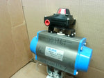  Valbia SR 100 S.05 Pneumatic Actuator 82SR1318 + Bonomi LS2-B Mechanical Switch 1 1/2" Valve Image