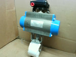  Valbia SR 100 S.05 Pneumatic Actuator 82SR1318 + Bonomi LS2-B Mechanical Switch 1 1/2" Valve Image