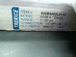  Trerice Utility 800B4002LA110 Gauge 4 Dial Brass 0-100 PSI Connection 1/4" Image
