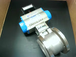  Valbia 82DA1314 Spring Return Pneumatic Actuator Type DA85 116 PSI Max w/ 2" Valve  CF8M 1.4408 w/ Bonomi NMR1-C1 - 4-Way Solenoid Valve Image