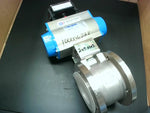  Valbia 82DA1314 Spring Return Pneumatic Actuator Type DA85 116 PSI Max w/ 2" Valve  CF8M 1.4408 w/ Bonomi NMR1-C1 - 4-Way Solenoid Valve Image