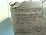  Honeywell AT92A 1007 Transformer Primary 120/280/480V Secondary 17/24V 70/100VA Image