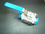  Haitima 2-CF8M 1/2" NPT Full Port Ball Valve 3 Piece Stainless Steel CF8M Image