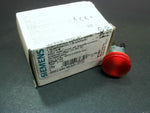  Siemens 3SB3 644-6BA50-0CC0 Red Indicatot Light 22MM Image