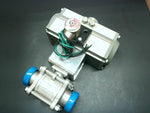  Haitima HTS-075-12/014-F05/F07 Pneumatic Actuator 8 Bar Max w/ Haitima Valve 1/2CF8M 1000WOG Image