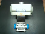  Haitima HTS-075-12/014-F05/F07 Pneumatic Actuator 8 Bar Max w/ Haitima Valve 1/2CF8M 1000WOG Image