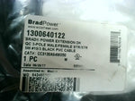  Brad Power 1300640122 Power Extension DK QC 3-Pole M/F STR/STR 5M Blck PVC Cable Image