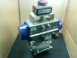  Bi-Torq ED-305-030 Ball Valve 3" 1000PSI Trim SS316 1.4408-CF8M w/Actuator IS3PT30125SRPN & Soldo Limit Swith SB01200-10UA7A2 Image