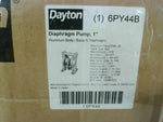  Dayton 6PY44B Double Diaphragm Pump 1" 49GPM Aluminum body 100PSI Image
