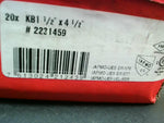  Hilti KB1 1/2" x 4-1/2" Concrete Wedge Anchor (20 PCS) Zinc Plated Steel 2231459 Image
