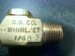  Spraying Systems 1/4B-3 WhirlJet 90 Degree Brass Nozzle Image