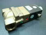  Burkert 5282 A 1/2 FKM BR 2-Way Servo Assisted Solenoid Valve 00466993 120V 60Hz 145PSI Brass Image