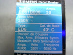  Siemens ED61B030 Sentron Molded Case Circuit Breaker 30A 1pole 347/600V Image