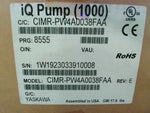  Yaskawa iQ Pump 1000 CIMR-PW4A0038FAA Intelligent Pump Controller 25HP 400V 3 Phase 38A Rev E Image