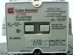  CUTLER HAMMER A202K1CAM 3 Pole 30 AMP Latched AC Lighting Contactor 120VAC Image