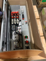  Eaton ECN1821CKA Combination Starter Non Reversing starter w/ Control Power Transformer  Hand-off/ Auto Selector Switch w/ Red Pilot Light. 3 Phase 440 VAC @ 50 Hz 480 VAC @ 60 Hz Primary/110 VAC @ 50 Hz 120 VAC @ 60 Hz Image