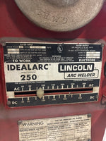  Lincoln Ideal Arc 250 Welder Vintage Tombstone 230/460V-50/25A 250-250 (ship dims 36x36x40 x 353 lbs) Image
