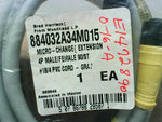  Brad Harrison 884032A34M015 Micro-Change Extension 4P Male/Female 90/ST #18/4 PVC Cord Gray Image