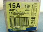  Square D QO115 (10 pcs) Plug-On Circuit Breaker 15A 240V 1P Image