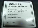  KOHLER GM40165 Modbus to Ethernet Converter w/ Ethernet Cord & Wide Range AC-DC Adapter Image