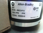  Allen Bradley 844D-B6CC4FW Encoders 3/4" Tether 3/8" Bolt on a 2.5-4.0"dia 10 Pin Connector 8-24V DC " 5V DC DLD Out (3487) 1024 Pulses Per Revolution Ser.A Image