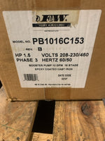  F&W PB1016C153 Multi-Stage Booster Pump 16 Stage 1.5 HP 3P 211 PSI 208-230/460V 60/50Hz Rev.B Image