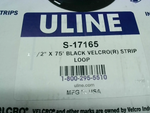  Uline S-17165 Velcro Brand BLACK 1 1/2” X 75’ Strips Loop & Hook Pair Image