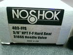  Noshok 403-FFS Needle Valve 316 SS 10000PSI 3/8" NPT F-F Hard Seat Image