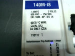  Allen-Bradley 140M-18P-B70 (A) Circuit Breaker 7A 3P 3PH 600VAC-250VDC Image