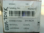  3M 1B Series Filter Housing 1B1 4029211 3/4" NPT 250PSI Cast Iron & Steel Filter Housing Image