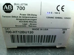  Allen Bradley 700-HT12BU120 Time Delay Relay 120-240VAC SerB 1.0-100S Image
