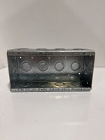  Raco 693 Lot of 10 PCS Masonary Electrical Box 4 Gang 63.5 Cu In Galvanized Image