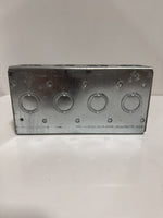  Raco 693 Lot of 10 PCS Masonary Electrical Box 4 Gang 63.5 Cu In Galvanized Image