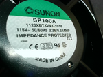  Sunon SP100A-1123XBT.GN AC Fan Ball 115V 50/60Hz 0.24A 20W 3150 RPM Image