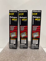  Philips 500T3Q Double Ended Quartz Halogen Bulb (Lot of 3) 500W 120V 2000 Hours Image