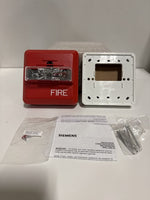  Siemens ZH-MC-R Wall Mount Fire Alarm Signal Horn/Strobe 500-636161 Image