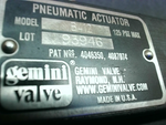 Gemini Valve B412 Pneumatic Actuator 125PSI Image