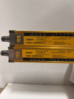  Omron F3SN-A0502P25 Light Curtain Set Transmitter/Receiver w/ Hardware Image