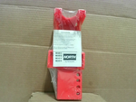  North BS02B Safe Ball Valve Lockout 1-1/2" to 2-1/2"  Red Polypropylene Image