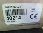  Banner Q45BW22DLQ1 Solid State Long Range Diffuse Mode Sensor 90-250VAC 300mA Image