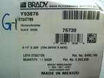  Brady Y93876 Non-Reusable Global Mark Ribbon Cartridge 76739 4.11” x 200 Black Image