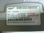  Dodge 26AZ25L56 Tigear Reducer Gearbox 25:1 Ratio 2.26 HP Input 1677 Inch lbs Max Torque Output Image