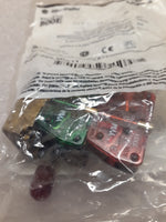  Allen Bradley 800E-2DL3RX11 22.5mm Illuminated Momentary Pushbutton RED LED 24V Image
