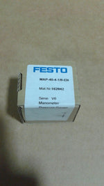  FESTO MAP-40-4-1/8-EN Precision Pressure Gauge 0-60psi 0-4BAR 1/8" Center Back Image