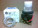  Allen Bradley 800T-PT16W White Lens Push to Test Pilot Light 120V Image