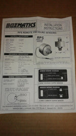  Buzmatics RPS-0G003-0E10-W20 Remote Pressure Sensor Image