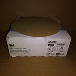  3M 80 Grit 5" Clean Sanding Hookit Discs 236U 55598 Marine Grade P80 box/50 Image