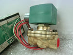  Asco 8210G1 24VDC 3/8" NPT Brass Solenoid Valve 2-Way NC Image
