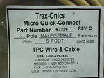  Tpc Wire 67326 Cable 18 AWG 3 Pole Stright Male/Female 6" Image