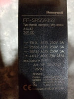  HONEYWELL FF-SRS59352 TWO CHANNEL EMERGENCY STOP MODULE, SAFETY RELAY! Image